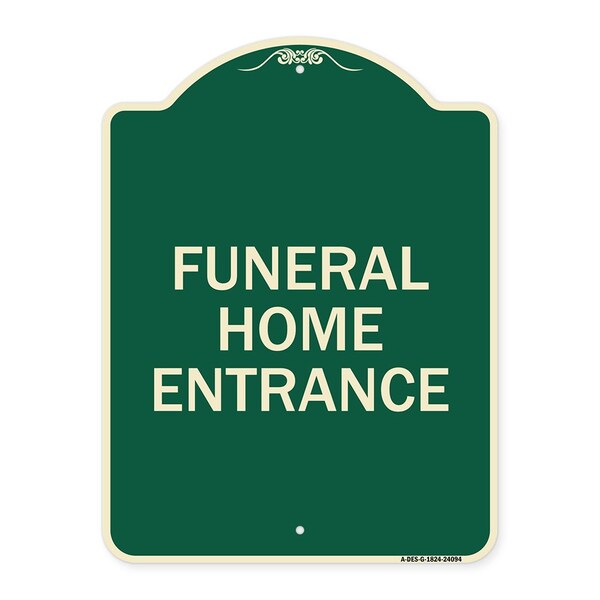 Signmission Entrance Funeral Home Entrance Heavy-Gauge Aluminum Architectural Sign, 24" H, G-1824-24094 A-DES-G-1824-24094 - main